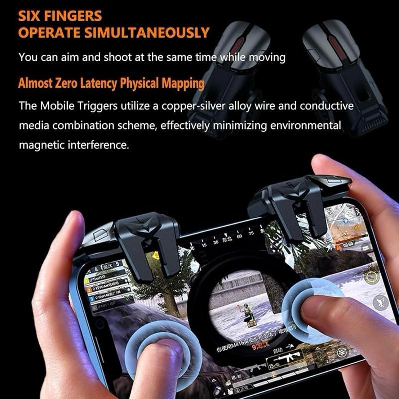 Mobile Game Controller Mobile Game Trigger - 6 fingers for iPhone & Android