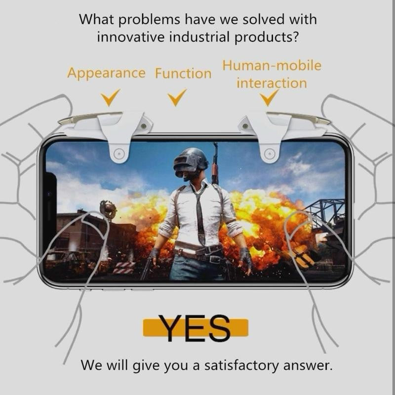 Mobile Controller 4 Fingers Mobile Game Trigger for iPhone & Android