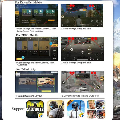Game Controller Trigger, Mobile Phone Controller, 6 Fingers Trigger