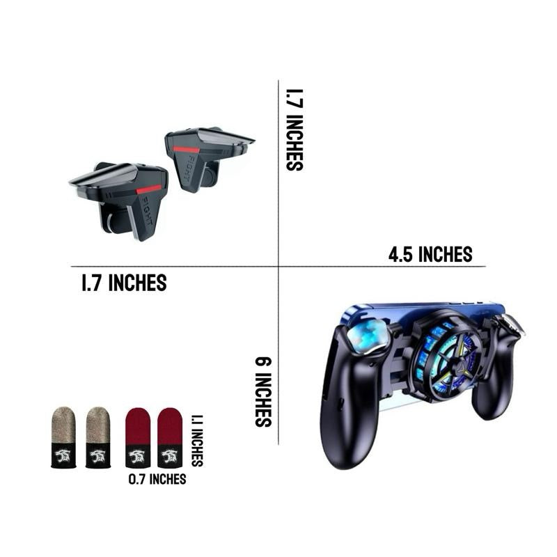 Mobile Controller 4 Fingers Mobile Game Trigger for iPhone & Android